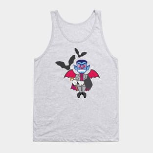 Vampire Kid Vector Illustration Tank Top